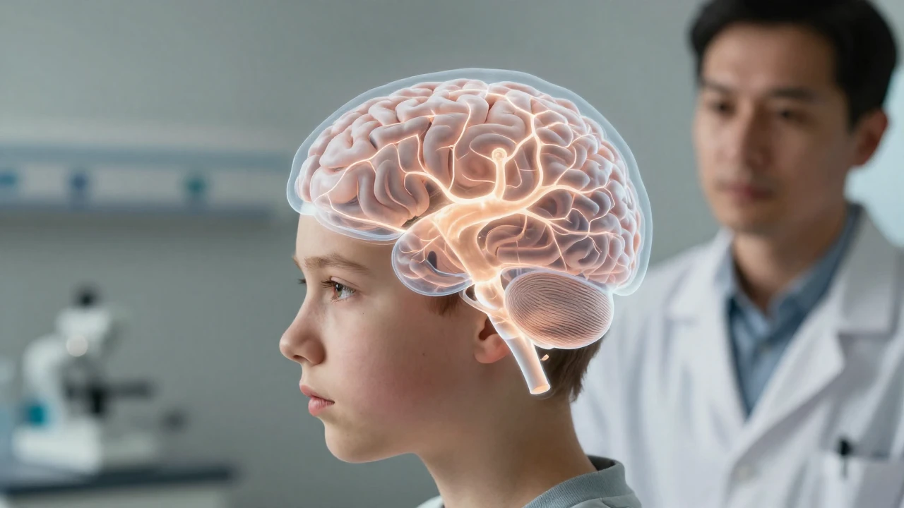 Un cerebro adolescente translúcido muestra su actividad neuronal ante un neurólogo.