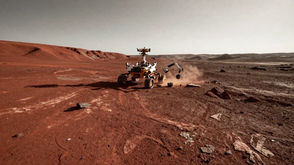 El rover Perseverance de la NASA recolecta una muestra de roca en Marte