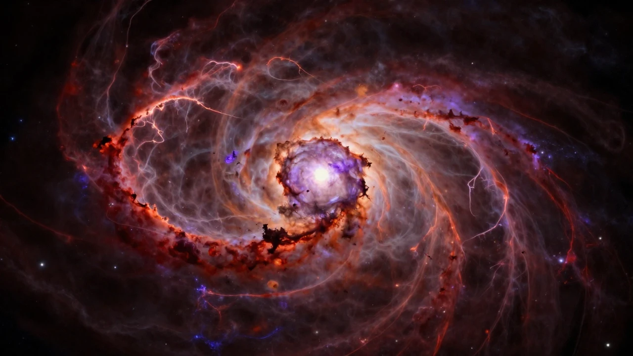 Los restos brillantes de una supernova en expansión llenan el espacio profundo.